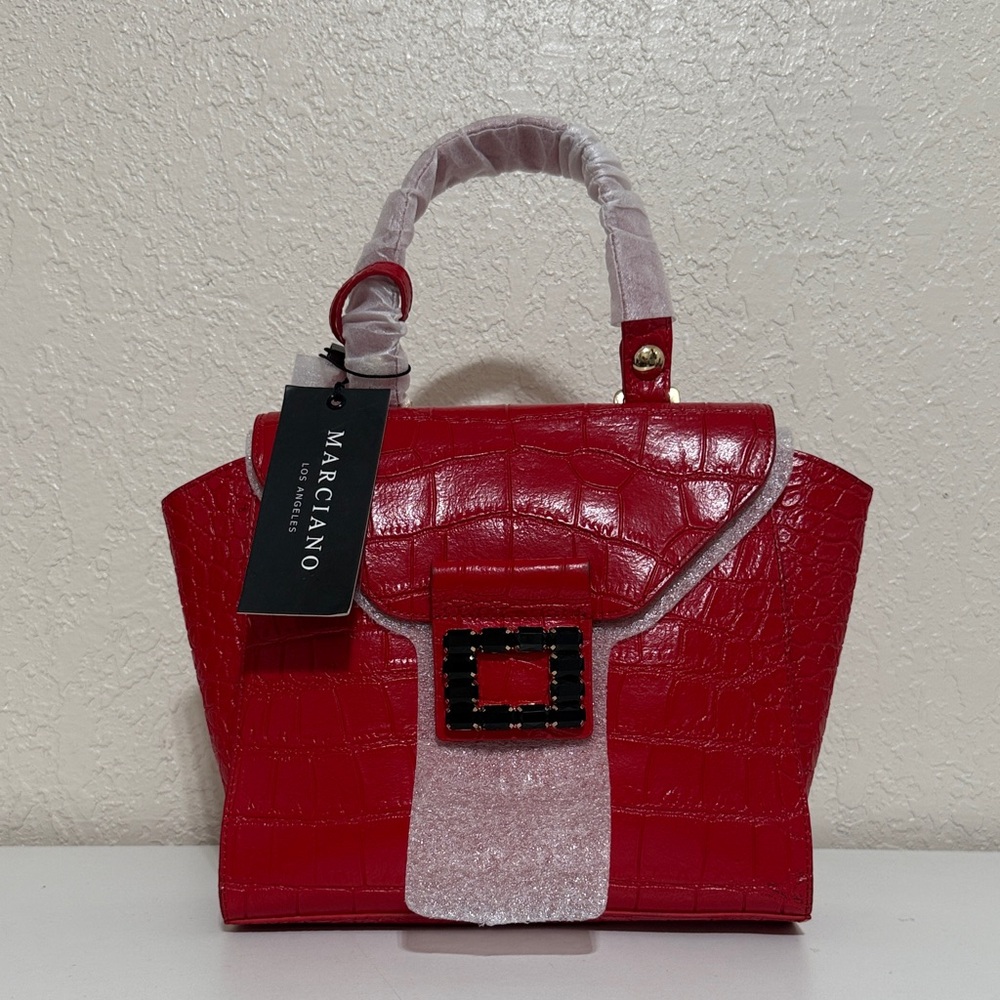 Marciano Red Leather Hand Bag